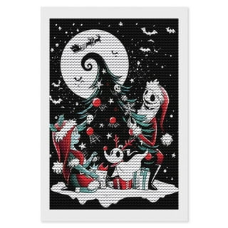  Eitseued Diamond Painting Jack and Sally,Halloween Nightmare  Before Christmas Cross Stitch Picture Arts Craft for Home Decor Festival  Gift,12x16 inch