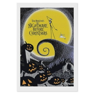Nightmare Before Christmas Diamond Painting Kits for Adults Diamond Art Gem Art  Painting Full Drill Round Art Gem Painting Kit for Home Wall Decor 8x12 