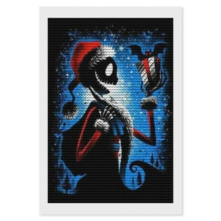  Eitseued Diamond Painting Jack and Sally,Halloween Nightmare  Before Christmas Cross Stitch Picture Arts Craft for Home Decor Festival  Gift,12x16 inch