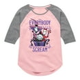 thumbnail image 1 of The Nightmare Before Christmas - Everybody Scream - Toddler And Youth Girls Raglan Graphic T-Shirt, 1 of 5