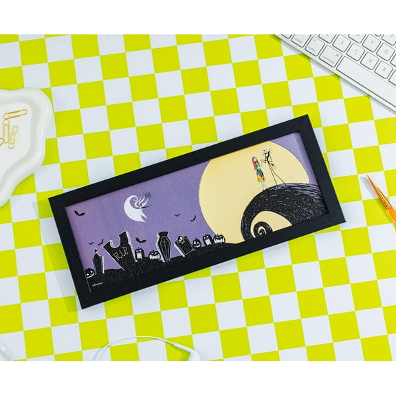 Nightmare Before Christmas Framed 12x5 MDF Wall Art