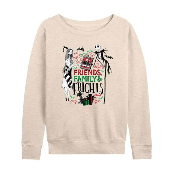 The Nightmare Before Christmas - Friends Family And Frights - Women's Lightweight French Terry Long Sleeve Shirt
