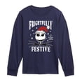 thumbnail image 1 of Nightmare Before Christmas - Frightfully Festive - Youth Boys Long Sleeve Graphic T-Shirt, 1 of 4