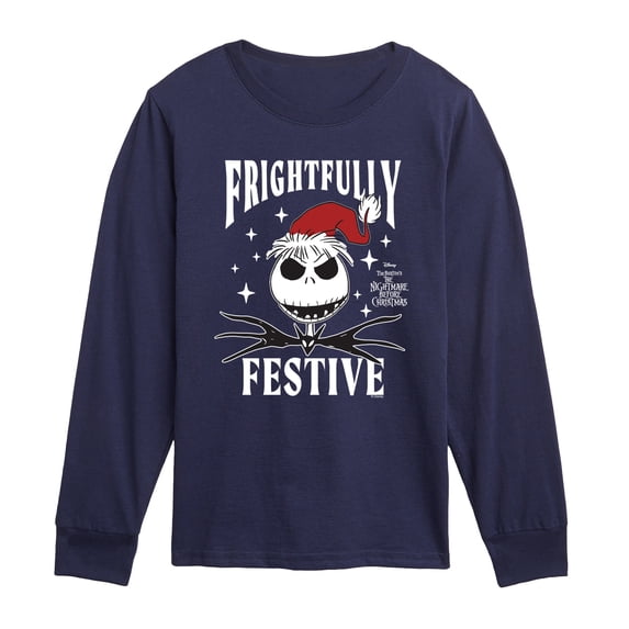 Nightmare Before Christmas - Frightfully Festive - Youth Boys Long Sleeve Graphic T-Shirt