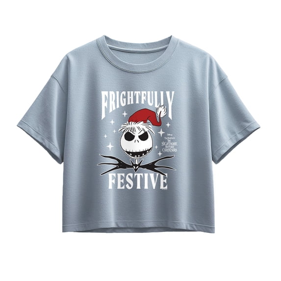 Nightmare Before Christmas - Frightfully Festive - Youth Girls Boxy T-Shirt