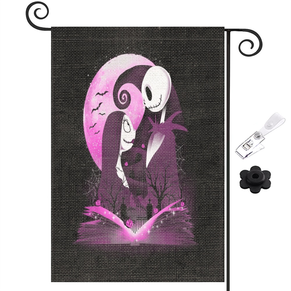 Nightmare Before Christmas Garden Flag Zero and Jack Skellington