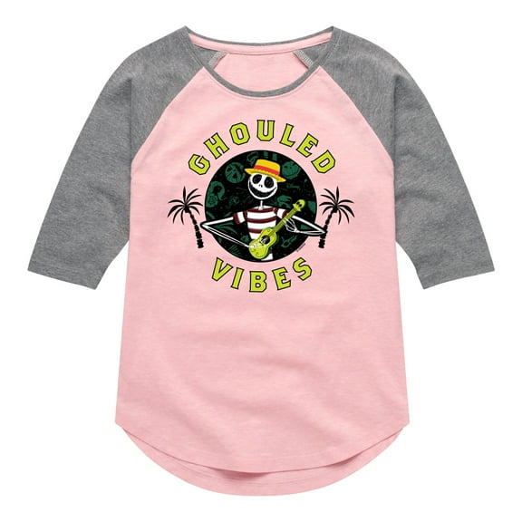 Nightmare Before Christmas - Ghouled Vibes - Summertime - Toddler And Youth Girls Raglan Graphic T-Shirt
