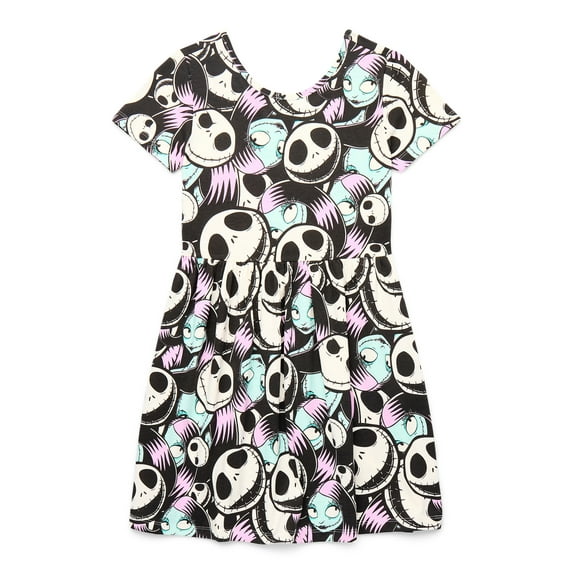 Disney Nightmare Before Christmas Girls Print Skater Dress, Sizes 4-12