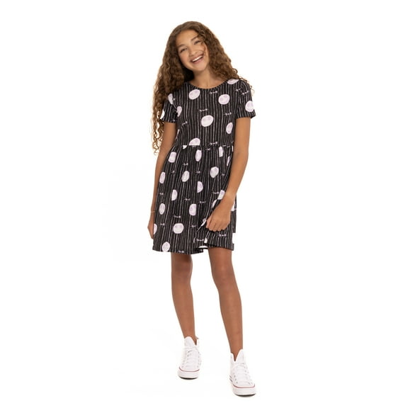 Disney Nightmare Before Christmas Girls Print Skater Dress, Sizes 4-12