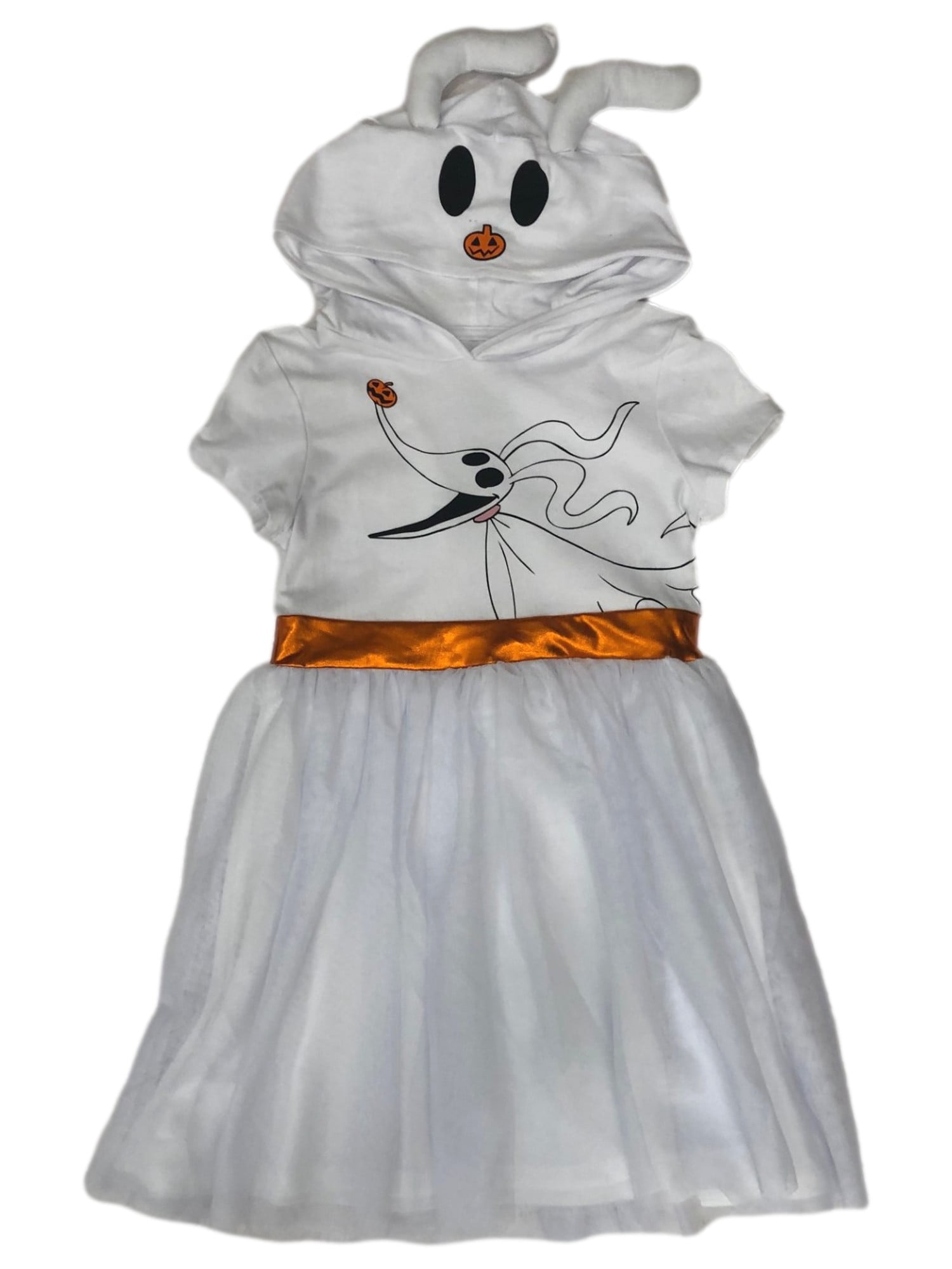 zero nightmare before christmas dress Girls White Tulle Halloween Dog L (10-12) women's zero costume nightmare before christmas