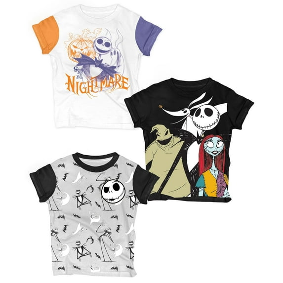 Nightmare Before Christmas Graphic T-Shirt (Sets) Jack Skellington Sally Oogie Boogie Zero Tee Kids Clothes 5T