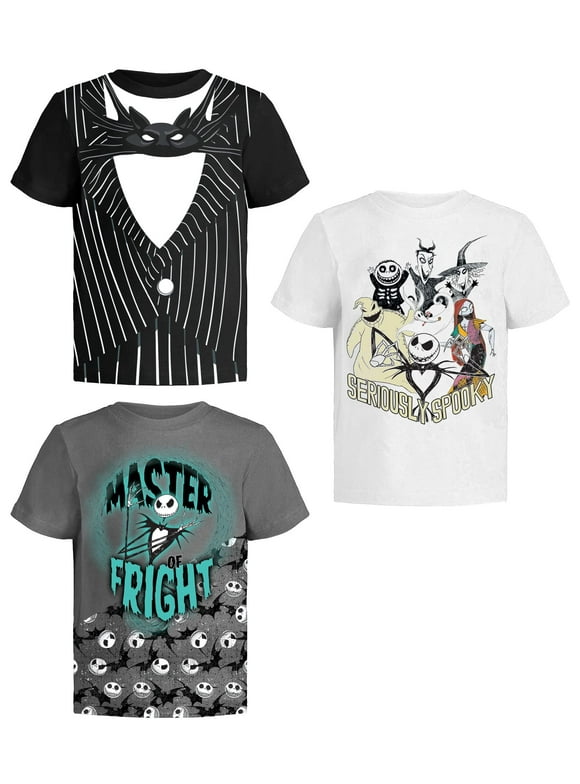 Nightmare Before Christmas Graphic T-Shirt (Sets) Jack Skellington Sally Oogie Boogie Zero Tee Kids Clothes 7