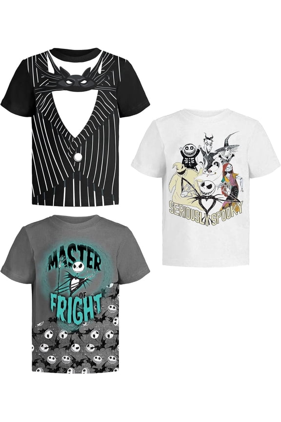 Nightmare Before Christmas Graphic T-Shirt (Sets) Jack Skellington Sally Oogie Boogie Zero Tee Kids Clothes 7
