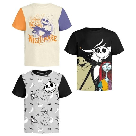 Nightmare Before Christmas Graphic T-Shirt (Sets) Jack Skellington Sally Oogie Boogie Zero Tee Kids Clothes 7