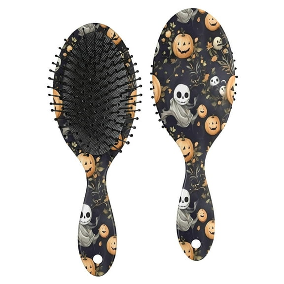 Nightmare Before Christmas Halloween Pattern Hair Brush,Girls Detangling Hair Brush,Glide Through Tangles with Ease for Wet & Dry Hair,8.8"X2.8"