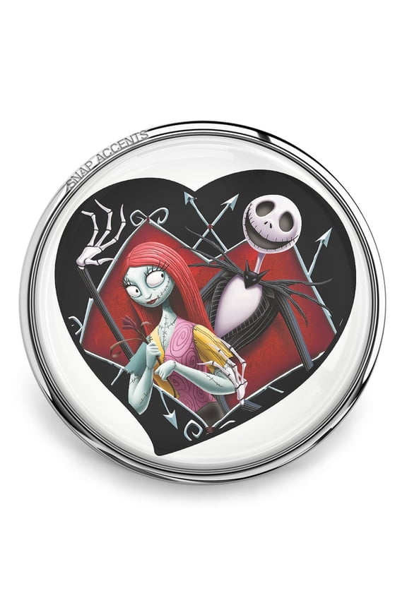 Snap Jewelry Nightmare Before Christmas Ginger Charm 18MM Halloween Button, For Interchangeable DIY Customizable Accessories