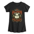 thumbnail image 1 of The Nightmare Before Christmas - Halloween Town Sign - Toddler And Youth Girls Short Sleeve Graphic T-Shirt, 1 of 5