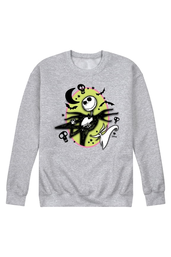 Nightmare Before Christmas - Jack And Zero - Men's Crew Fleece Sweatshirt