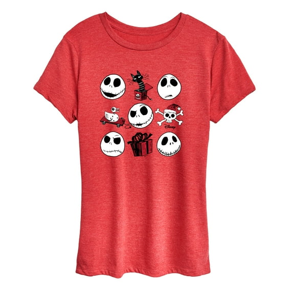 The Nightmare Before Christmas - Jack Christmas Grid - Women's Short Sleeve Graphic T-Shirt