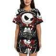Nightmare Before Christmas Jack Disney Women's Top and Shorts Pajama
