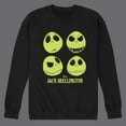 thumbnail image 1 of Nightmare Before Christmas - Jack Emotions Glow In The Dark - Men's Crew Fleece Sweatshirt, 1 of 5