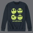 thumbnail image 1 of Nightmare Before Christmas - Jack Emotions Glow In The Dark - Men's Crew Fleece Sweatshirt, 1 of 5