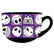 Nightmare Before Christmas Jack Face Grid 24oz Ceramic Soup Mug