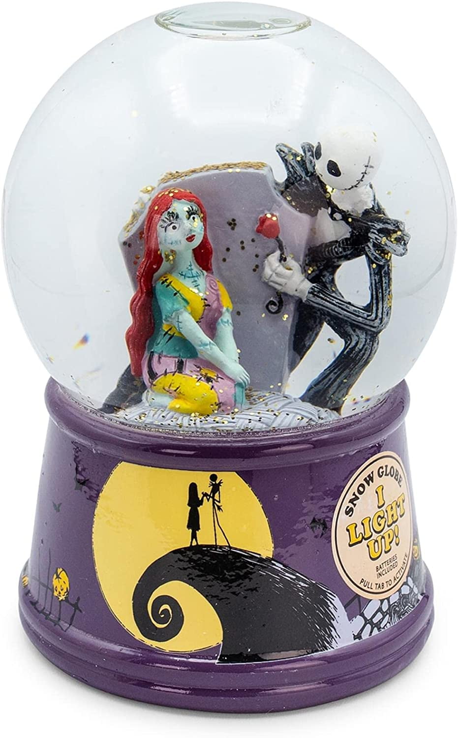 Nightmare Before Christmas Jack & LightUp Snow Globe With Swirling