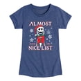 thumbnail image 1 of Nightmare Before Christmas - Jack Nice List - Youth Girls Fitted Short Sleeve T-Shirt, 1 of 4