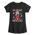 thumbnail image 1 of Nightmare Before Christmas - Jack Nice List - Youth Girls Fitted Short Sleeve T-Shirt, 1 of 4