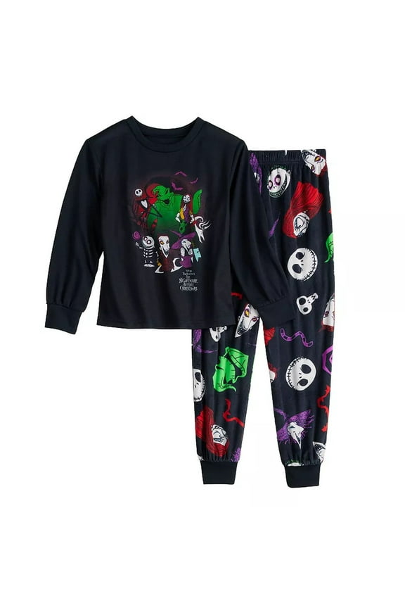 Nightmare Before Christmas Jack, Sally and Zero Kids Character Pajama Set, Size 4