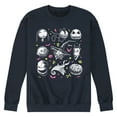 thumbnail image 1 of Nightmare Before Christmas - Jack Skellington And Friends Grid -Men's Crew Fleece Sweatshirt, 1 of 5