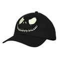 thumbnail image 1 of Nightmare Before Christmas Jack Skellington Face Elite Flex Black Snapback Hat, 1 of 5