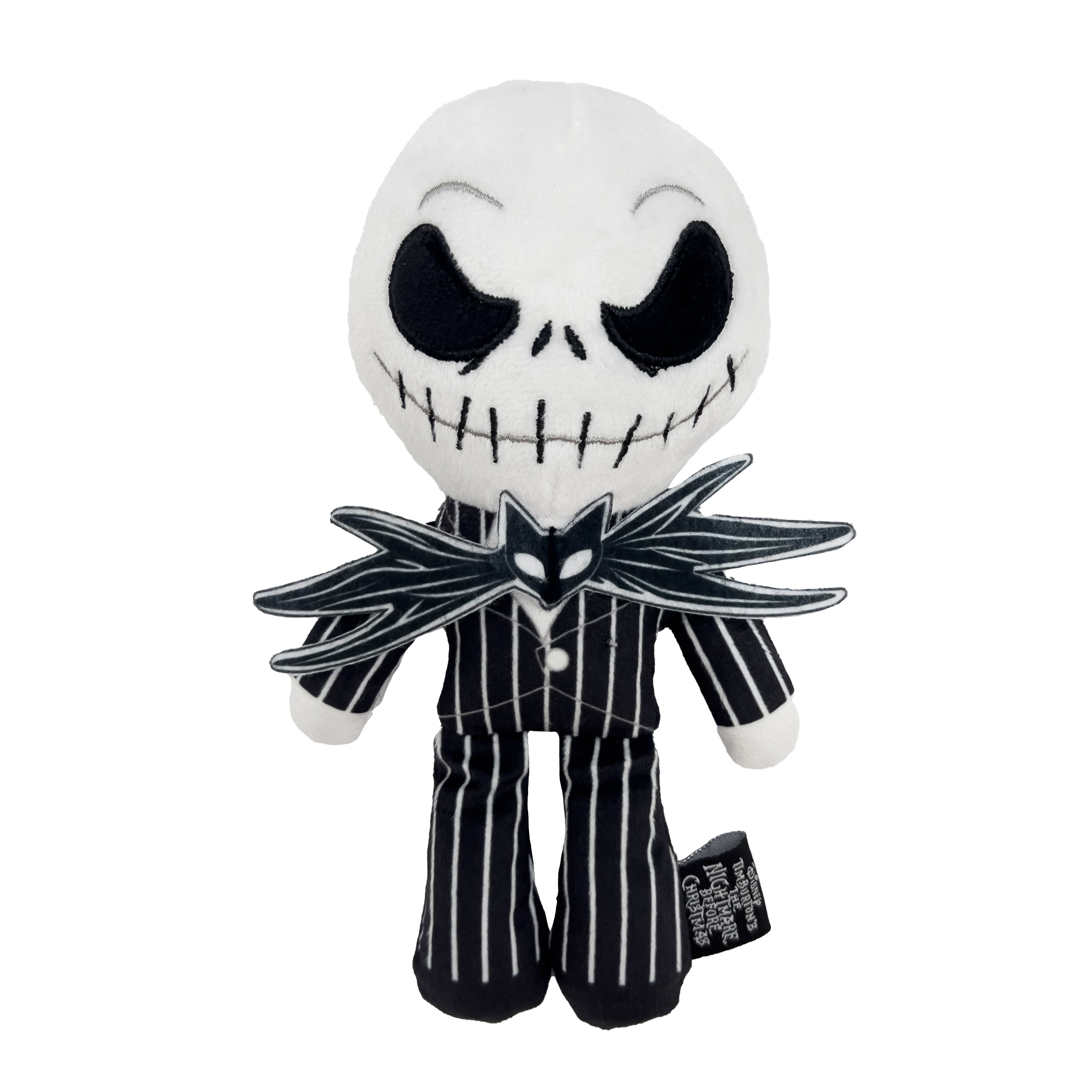 Disney The Nightmare Before Christmas Jack Skellington Plush Dog Toy, Squeaky Dog Toys with Built-In Crinkle