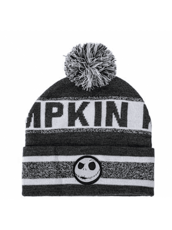 Nightmare Before Christmas Jack Skellington Pumpkin King Beanie Pom-Pom Winter Hat