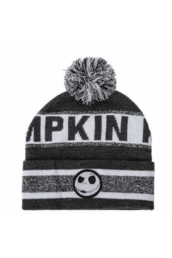 Nightmare Before Christmas Jack Skellington Pumpkin King Beanie Pom-Pom Winter Hat