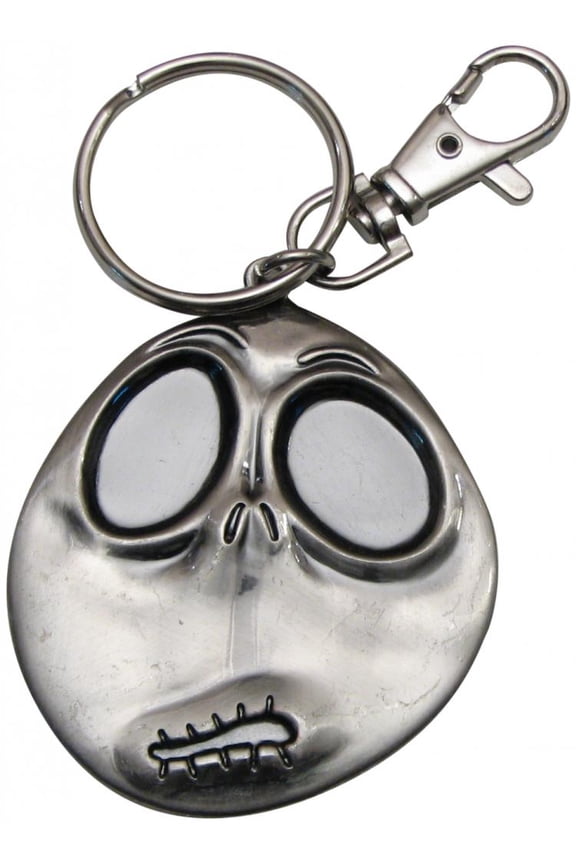 Nightmare Before Christmas Jack Skellington Scared Pewter Keychain