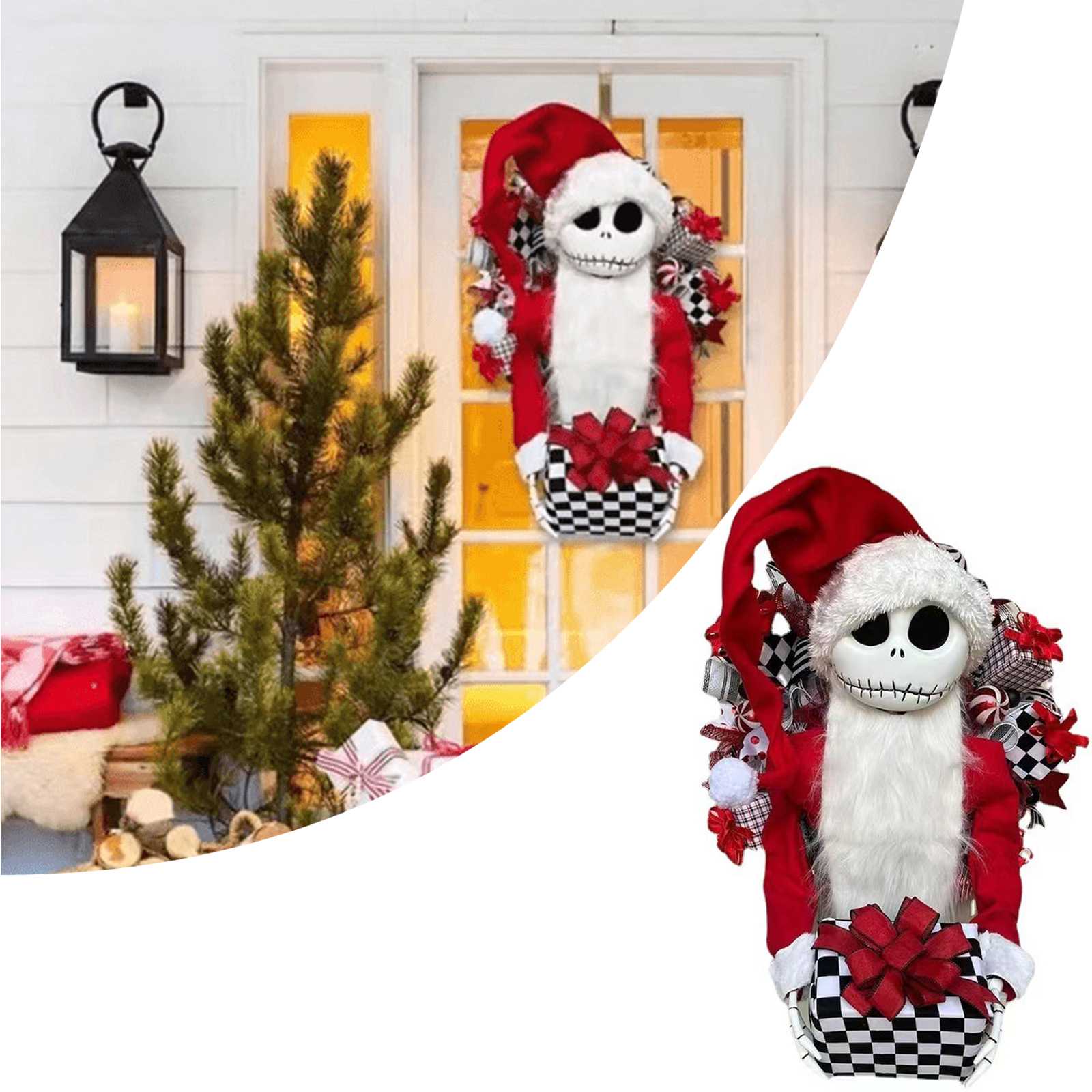 Nightmare Before Christmas Jack Skellington Christmas Wreath for Front