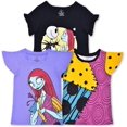 thumbnail image 1 of Nightmare Before Christmas Jack Skellington and Sally Girls 3 Pack Character Short Sleeve Tees, 8-20, 1 of 7