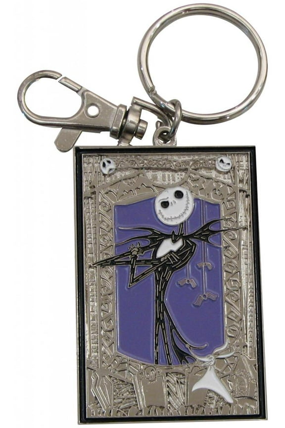 Nightmare Before Christmas Jack Skellington and Zero Pewter Keychain