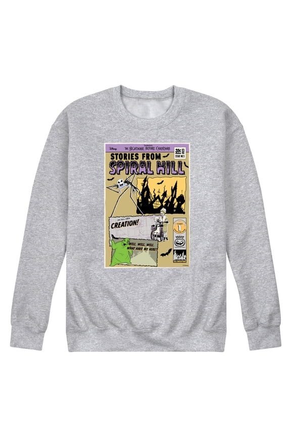 Nightmare Before Christmas - Jack Stories From Spiral Hill - Men's Crew Fleece Sweatshirt