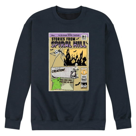 Nightmare Before Christmas - Jack Stories From Spiral Hill - Men's Crew Fleece Sweatshirt
