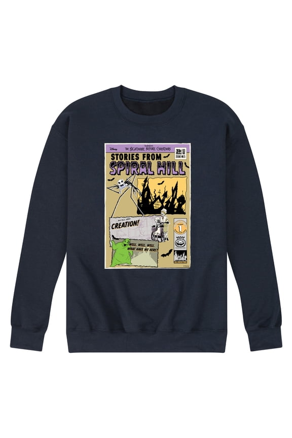 Nightmare Before Christmas - Jack Stories From Spiral Hill - Men's Crew Fleece Sweatshirt