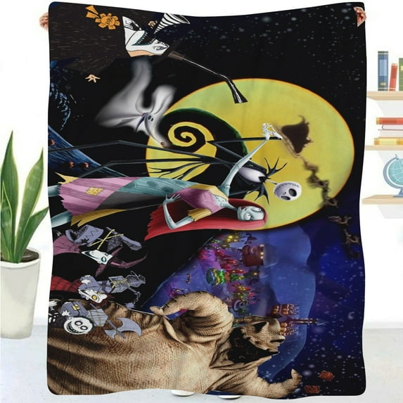 Nightmare Before Christmas Jack and Sally Blanket, Popular Sofa Blanket Super Soft for Father Mom#01 (79x59inch/200x150cm)