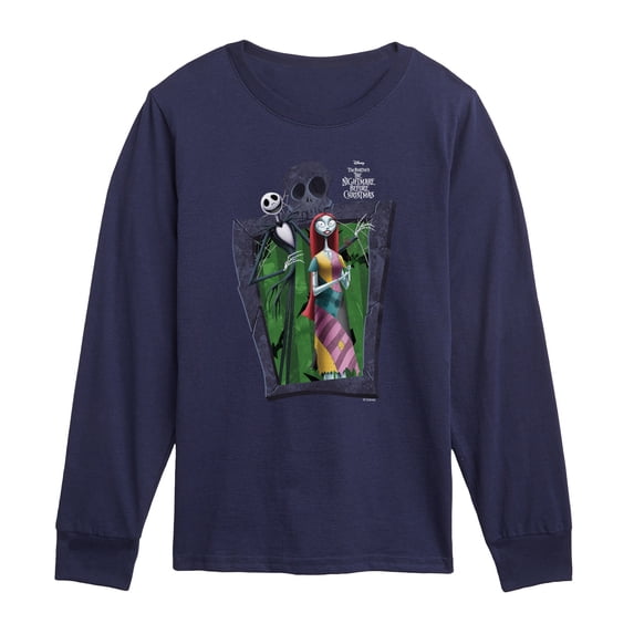 Nightmare Before Christmas - Jack and Sally - Youth Boys Long Sleeve Graphic T-Shirt