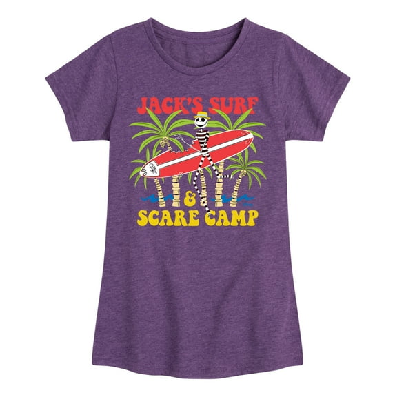 Nightmare Before Christmas - Jack's Surf Scare Camp - Summertime - Toddler And Youth Girls Short Sleeve Graphic T-Shirt
