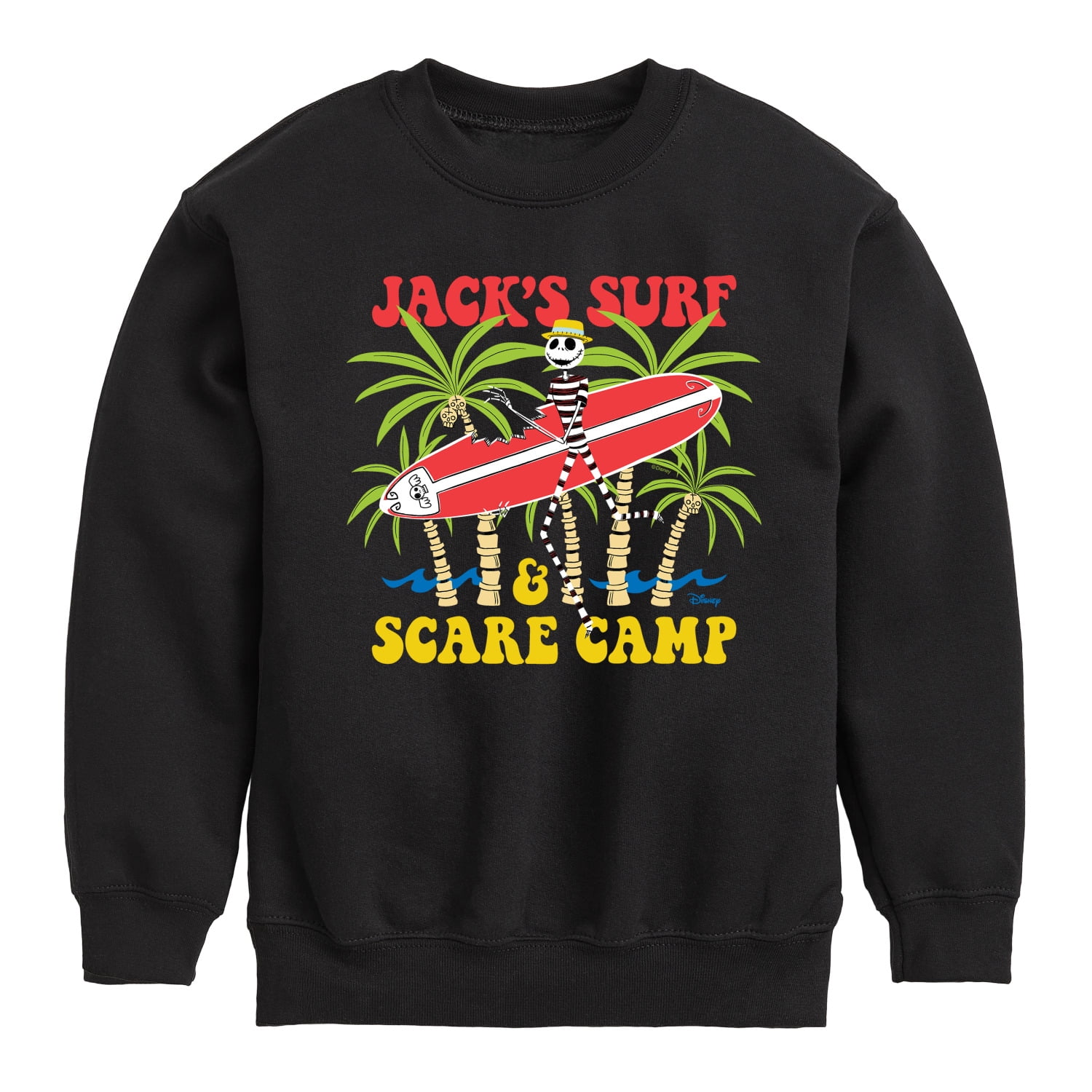 Nightmare Before Christmas - Jack's Surf Scare Camp - Summertime - Toddler And Youth Long Sleeve Graphic T-Shirt