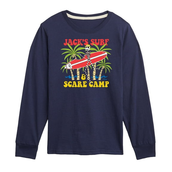 Nightmare Before Christmas - Jack's Surf Scare Camp - Summertime - Toddler And Youth Long Sleeve Graphic T-Shirt