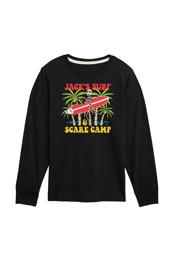 Nightmare Before Christmas - Jack's Surf Scare Camp - Summertime - Toddler And Youth Long Sleeve Graphic T-Shirt