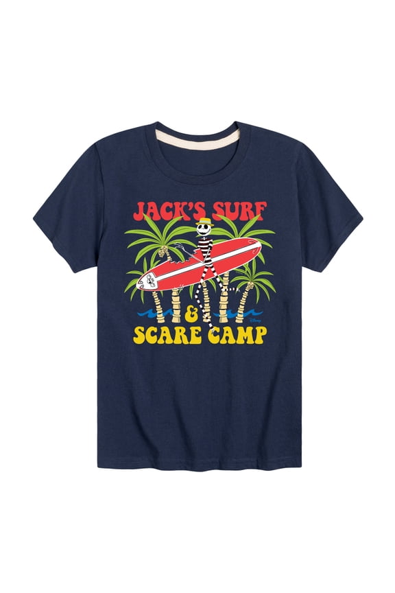 Nightmare Before Christmas - Jack's Surf Scare Camp - Summertime - Toddler And Youth Short Sleeve Graphic T-Shirt